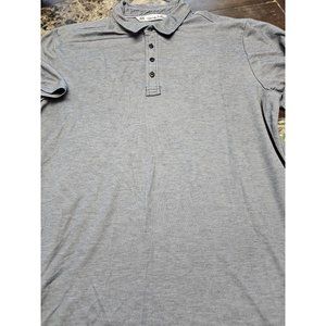 Travis Mathew Gray Golf Polo Shirt Pima Cotton Blend Men's Size XL Short Sleeve